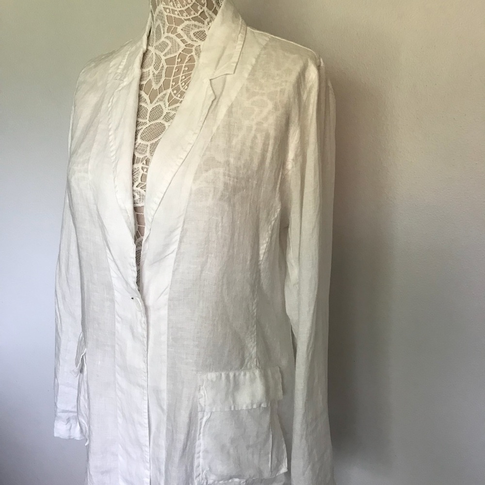 EUC EILEEN FISHER 100% Irish Linen Summer Jacket M